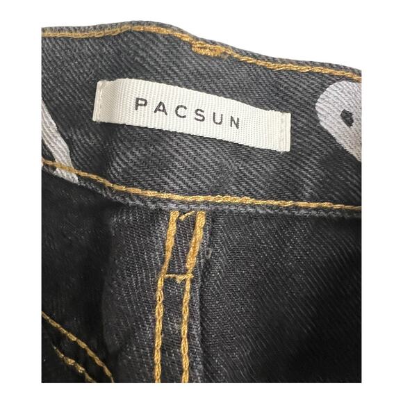 PacSun Butterfly Jeans Basic Casual Denim Pants High Rise Straight Raw Hem 26 - Picture 4 of 7